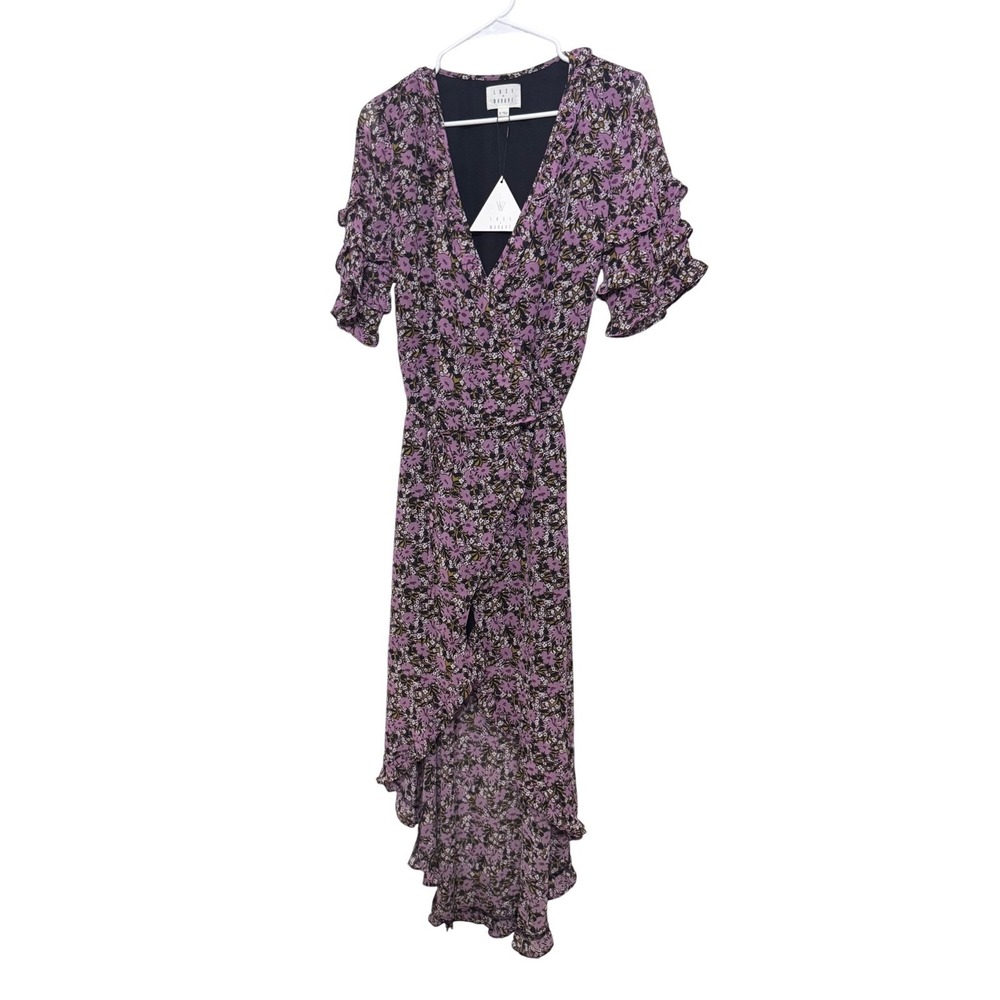 Lost and Wander Floral Print Wrap Maxi Dress Ruffled Flutter Sleeve NWT medium - Picture 4 of 8